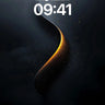 Luminous Curve Wallpaper with Golden Dust Trails wallpaper for iPhone, iPad & Mac