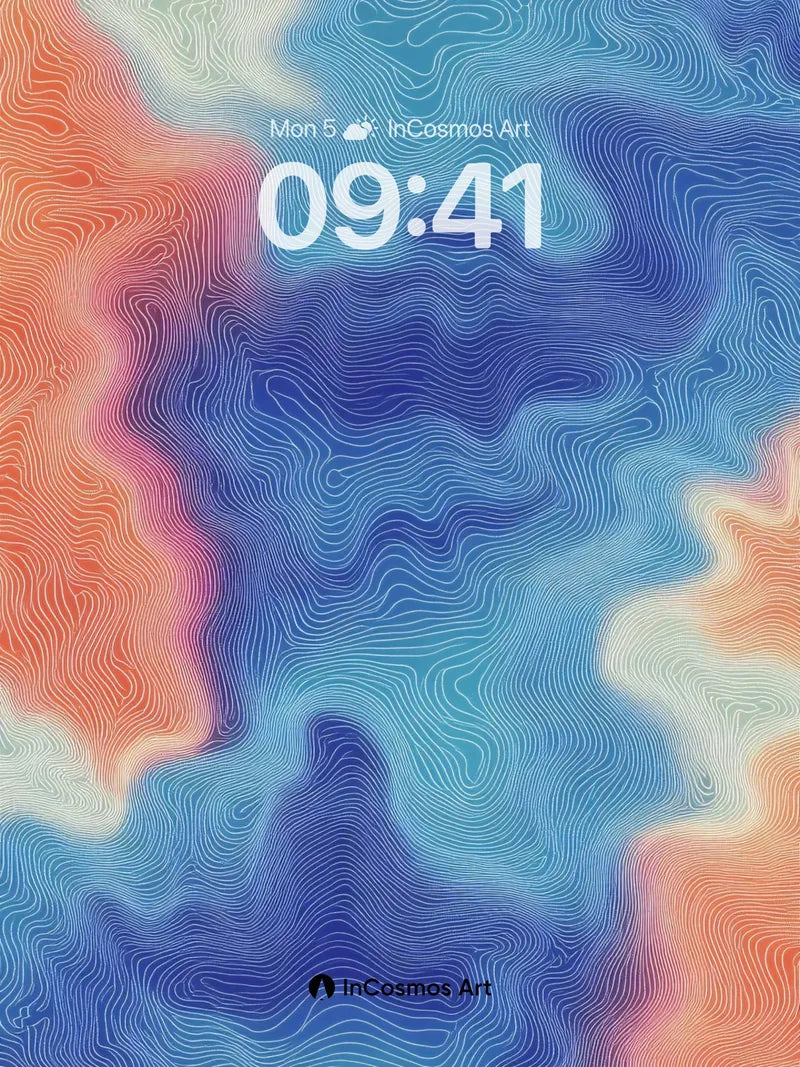 Whispering Contours Wallpaper with Living Lines