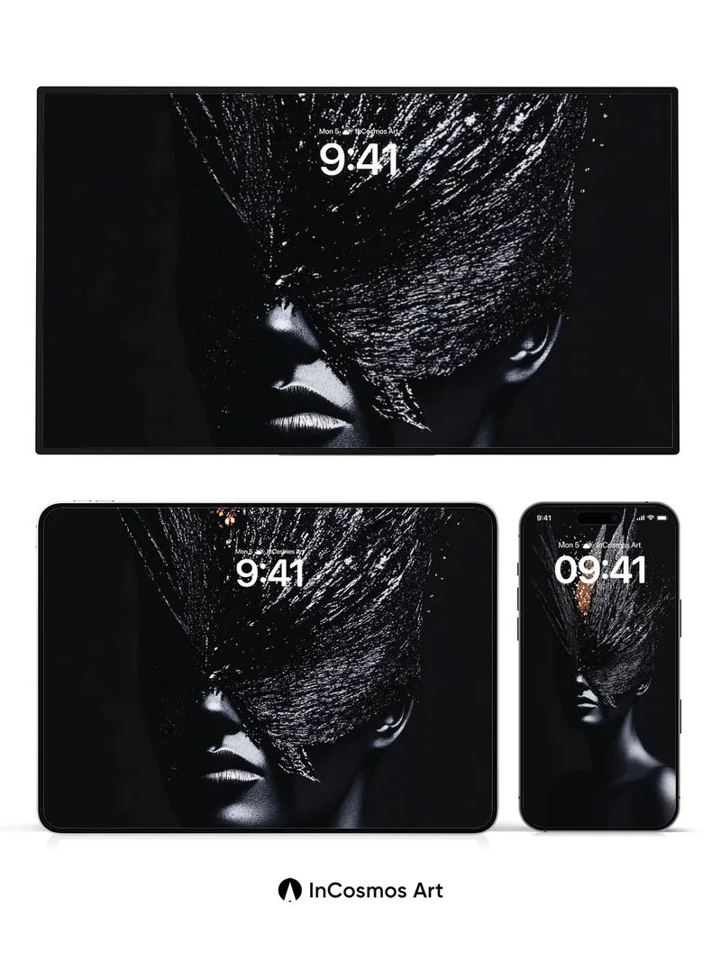 Obsidian Crown Wallpaper with Golden Sparks