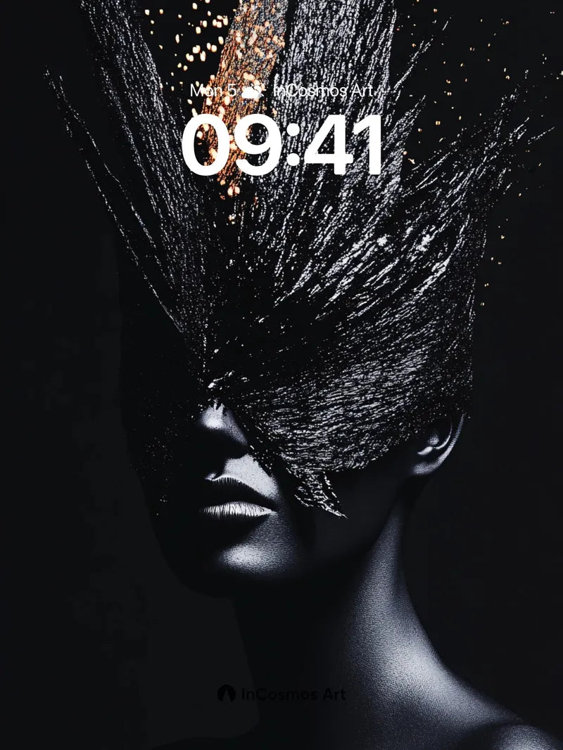 Obsidian Crown Wallpaper with Golden Sparks