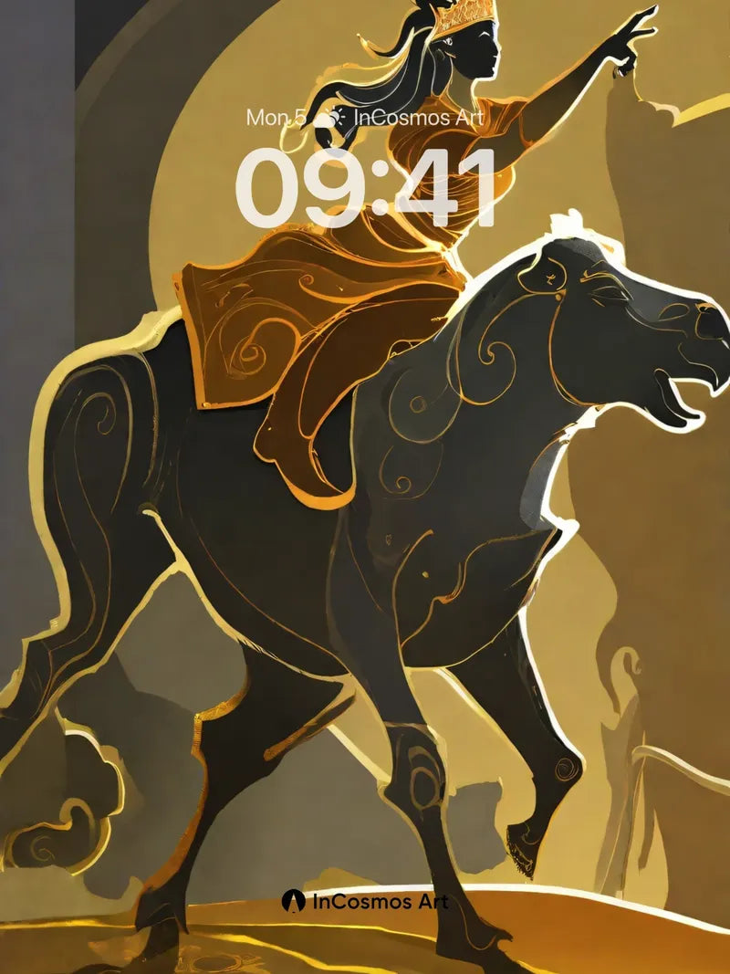 Golden Shadow Wallpaper with Crowned Rider wallpaper for iPhone, iPad & Mac