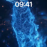 Neon Pulse Dog Wallpaper with Digital Veins wallpaper for iPhone, iPad & Mac