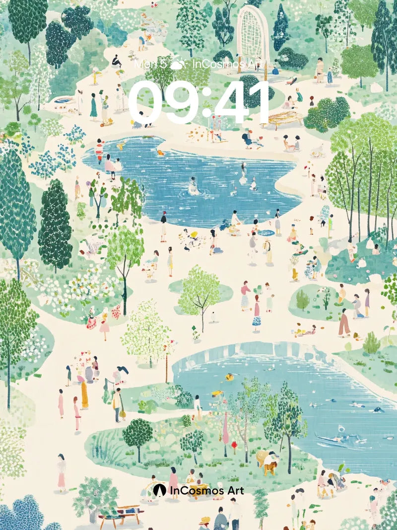 Whispering Grove Wallpaper with Living Paths