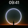 Silhouette Mirage Wallpaper with Neon Halo wallpaper for iPhone, iPad & Mac