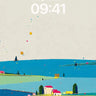 Whimsical Pastel Hills Wallpaper with Floating Balloons wallpaper for iPhone, iPad & Mac