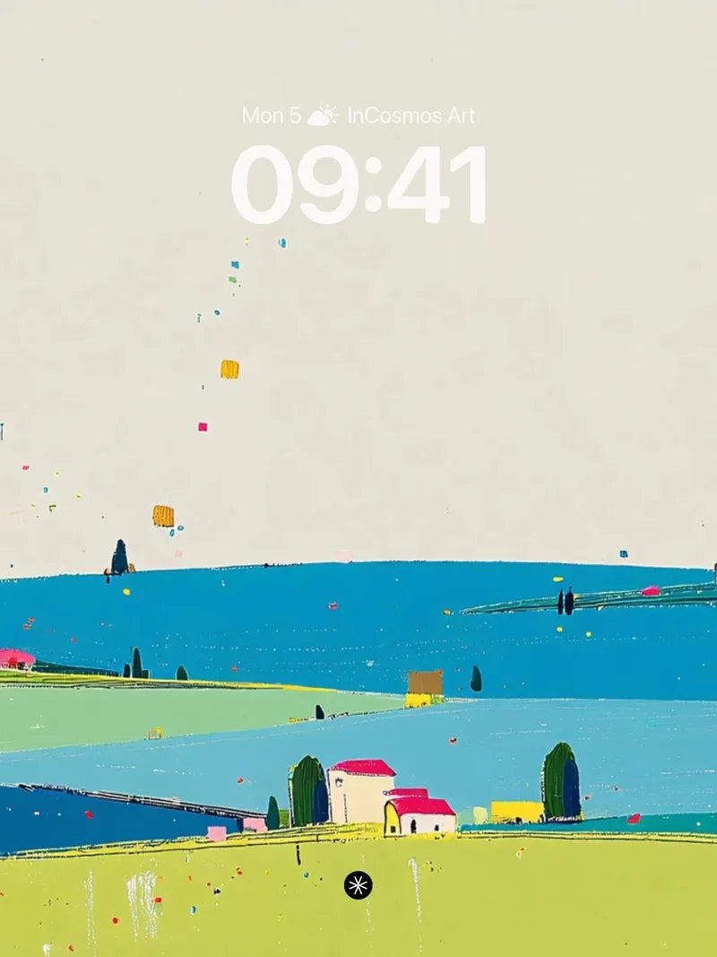 Whimsical Pastel Hills Wallpaper with Floating Balloons wallpaper for iPhone, iPad & Mac