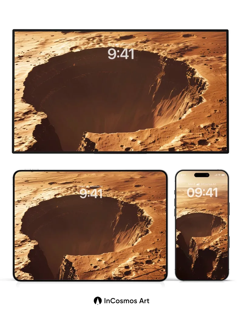 Desert Abyss Wallpaper with Golden Hush