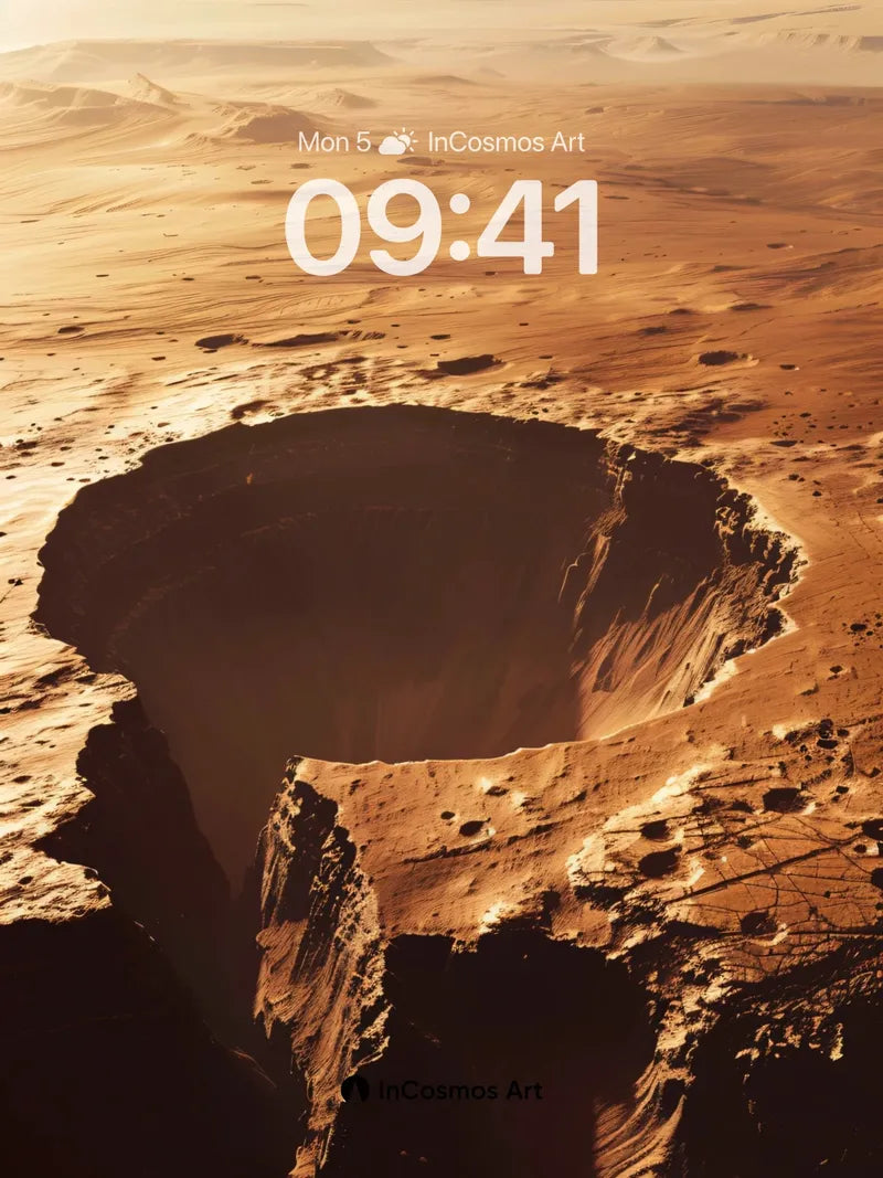 Desert Abyss Wallpaper with Golden Hush