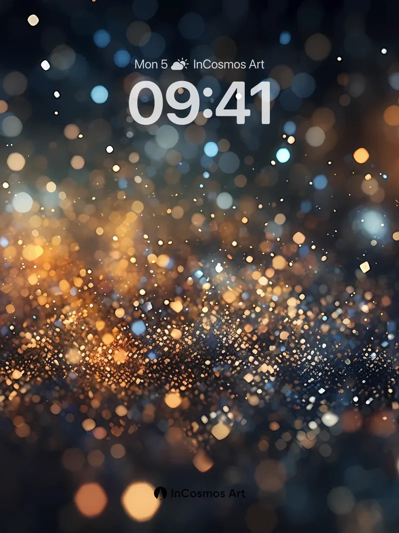 Cosmic Dust Wallpaper with Golden Whispers