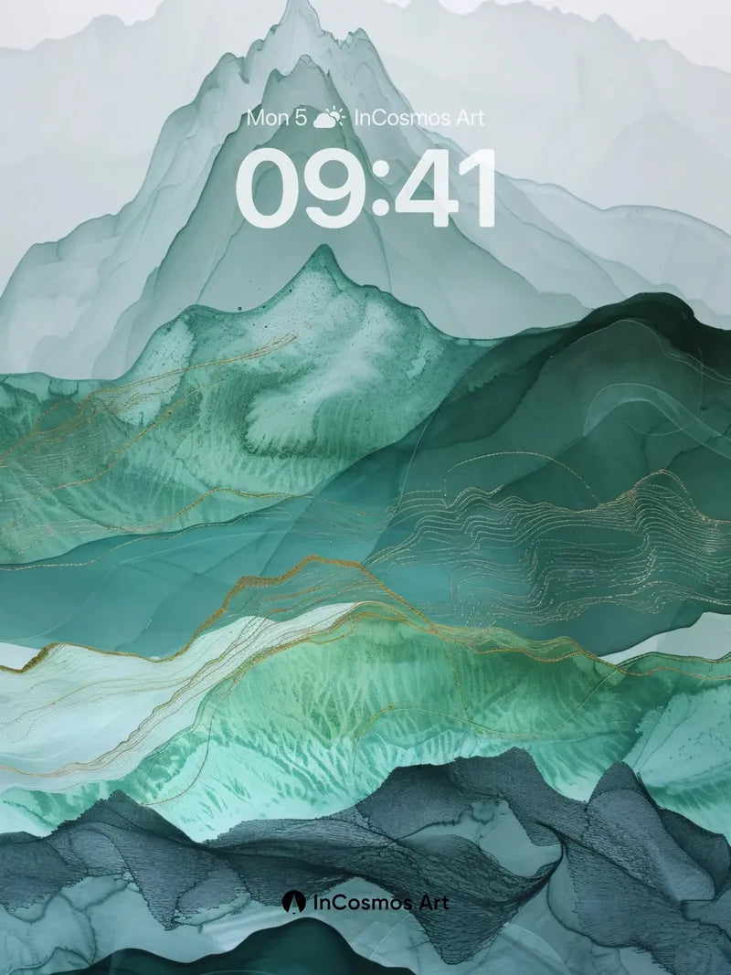 Serpentine Jade Wallpaper with Golden Veins