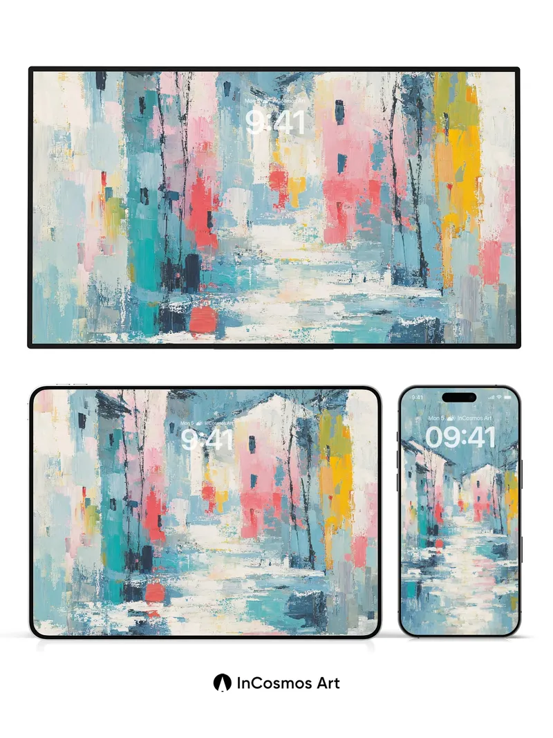 Whispering Alley Wallpaper with Rain-Stained Hues