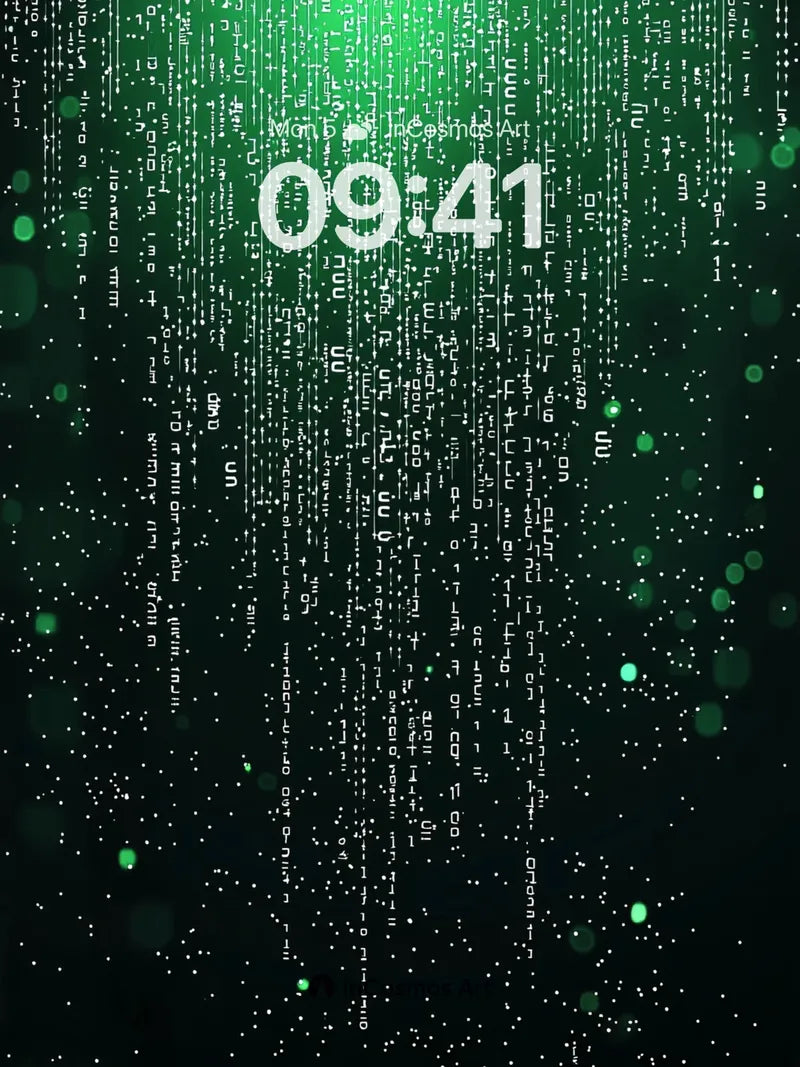 Digital Rain Wallpaper with Cascading Code
