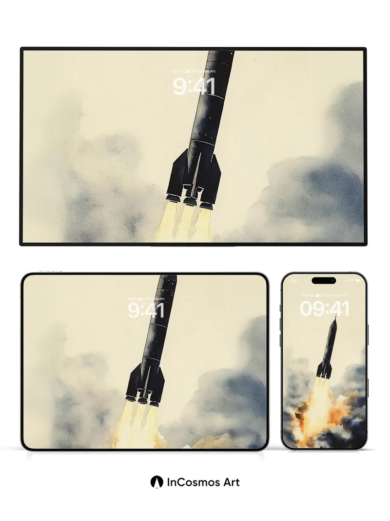 Ascendant Flame Wallpaper with Cosmic Lift