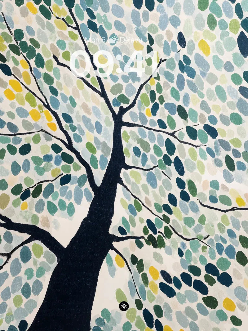 Watercolor Leaf Canopy Nature Wallpaper