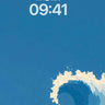 Cerulean Crest Wave Wallpaper Minimalist Background