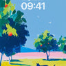 Serene Summer Stroll Cat Wallpaper wallpaper for iPhone, iPad & Mac