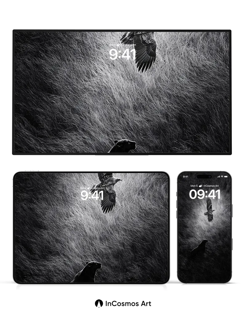 Shadowed Encounter Wallpaper with Moonlit Tension