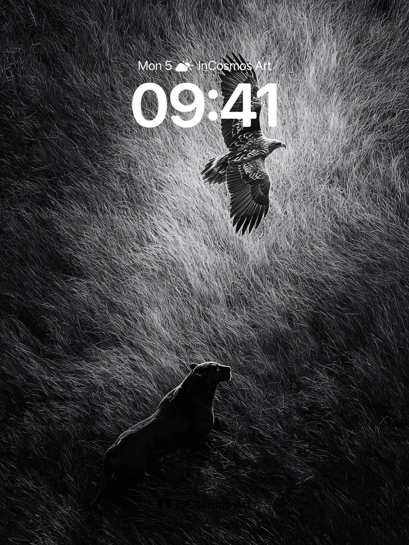 Shadowed Encounter Wallpaper with Moonlit Tension