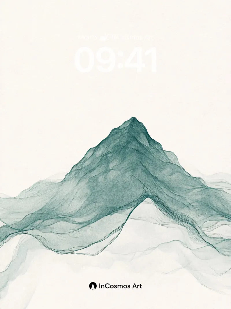 Ethereal Mist Mountain Wallpaper in Soft Haze