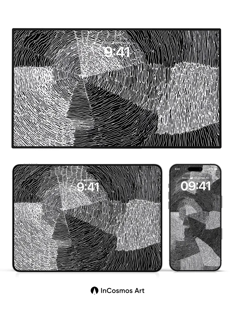 Whispering Lines Wallpaper with Hidden Depths