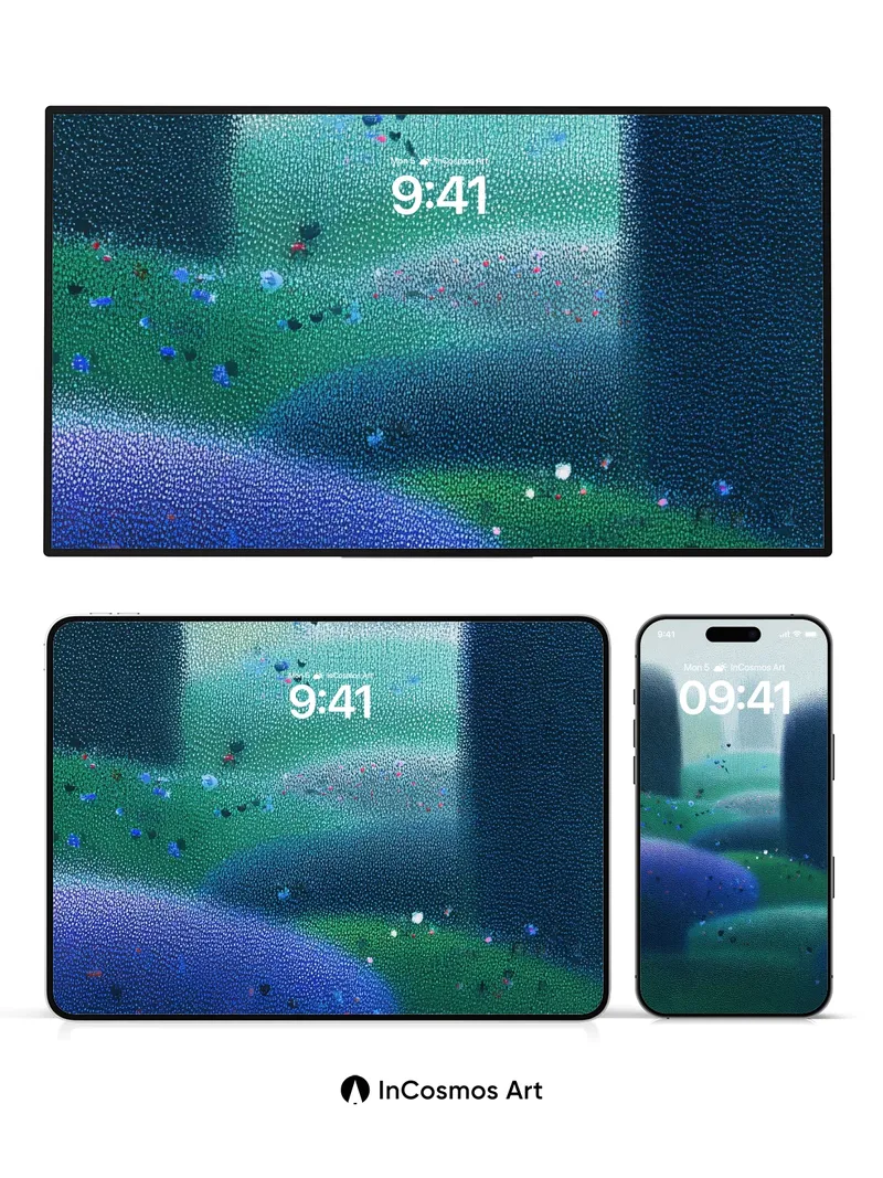 Misty Hues Wallpaper with Dotted Dreams