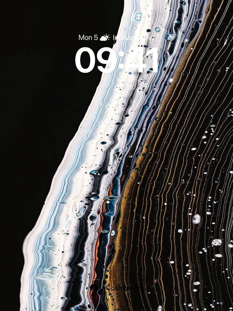 Luminous Agate Wallpaper with Cosmic Veins