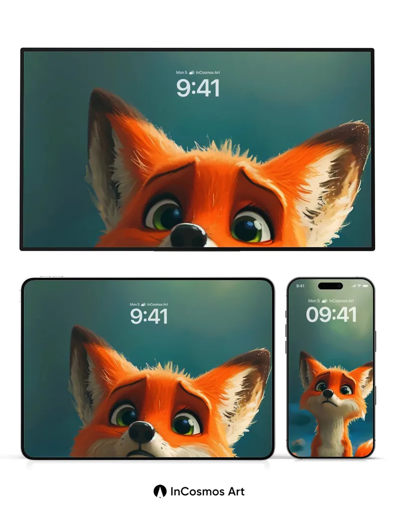 Whispering Fox Wallpaper with Soft Gaze