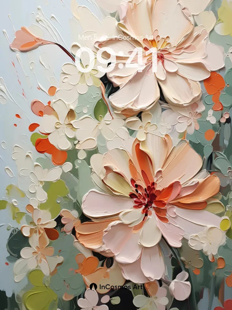 Soft Bloom Wallpaper with Textured Petals wallpaper for iPhone, iPad & Mac