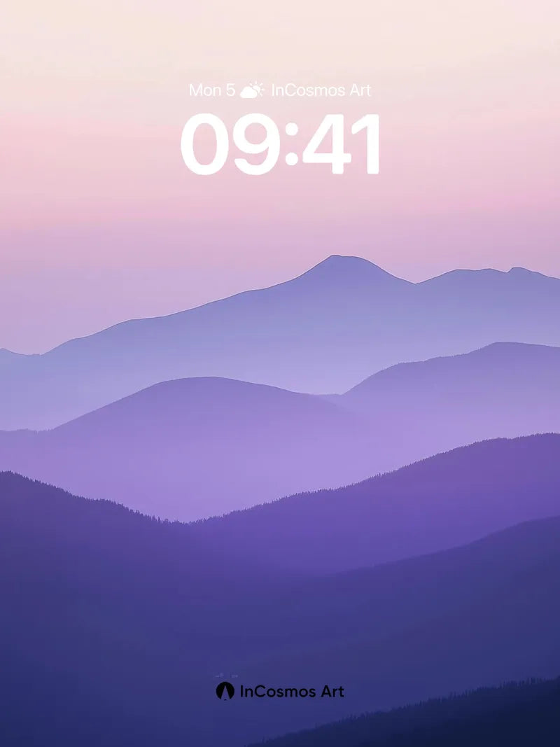 Mist-Weaved Mountain Wallpaper with Dusk Hush