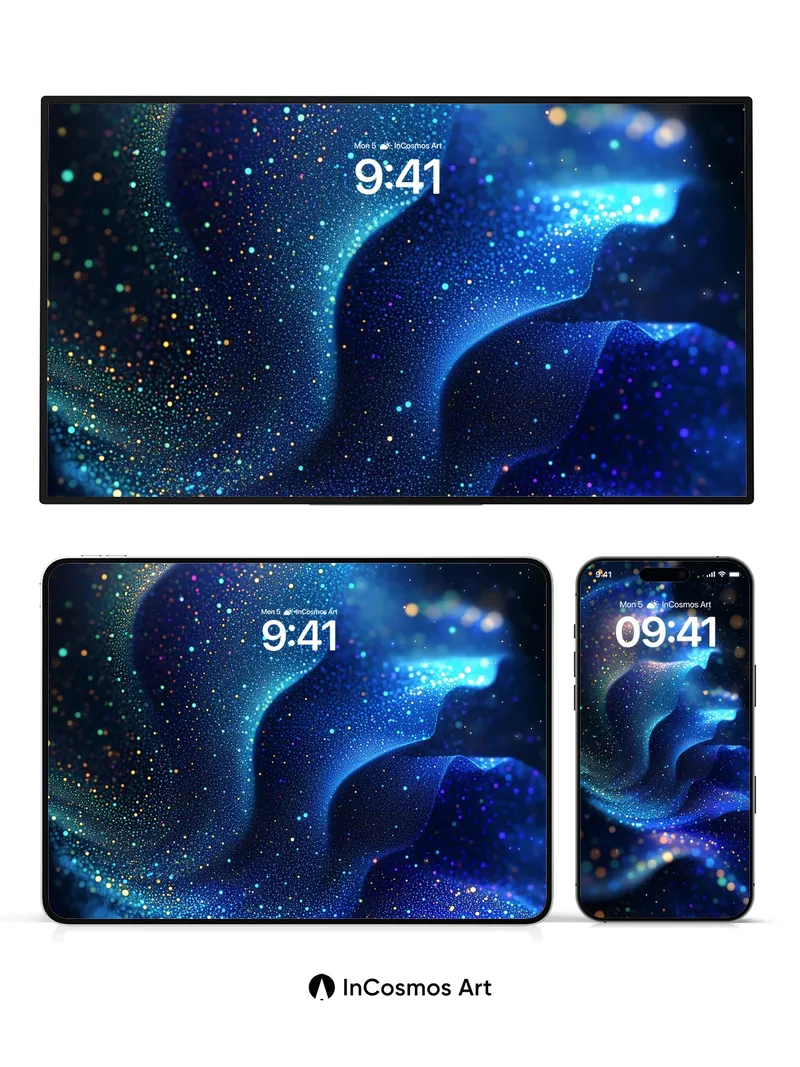 Cosmic Nebula Wallpaper with Starlight Veins