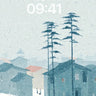 Snowy Village Serenity Wallpaper wallpaper for iPhone, iPad & Mac