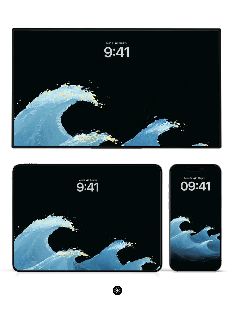 Mysterious Ocean Waves Dark Aesthetic Wallpaper