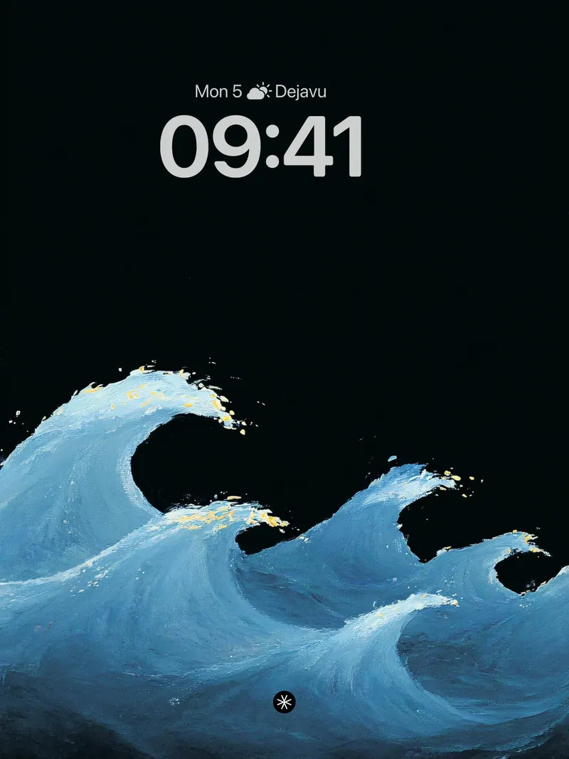 Mysterious Ocean Waves Dark Aesthetic Wallpaper wallpaper for iPhone, iPad & Mac