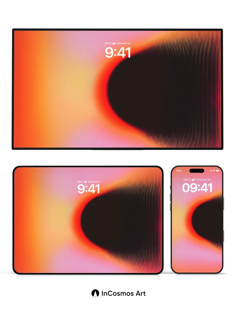 Velvet Void Wallpaper with Flickering Edge