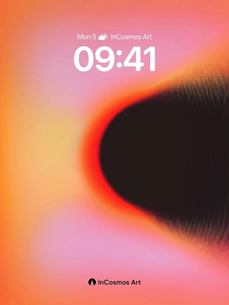 Velvet Void Wallpaper with Flickering Edge