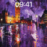 Electric Rain Wallpaper with Golden Reflections wallpaper for iPhone, iPad & Mac