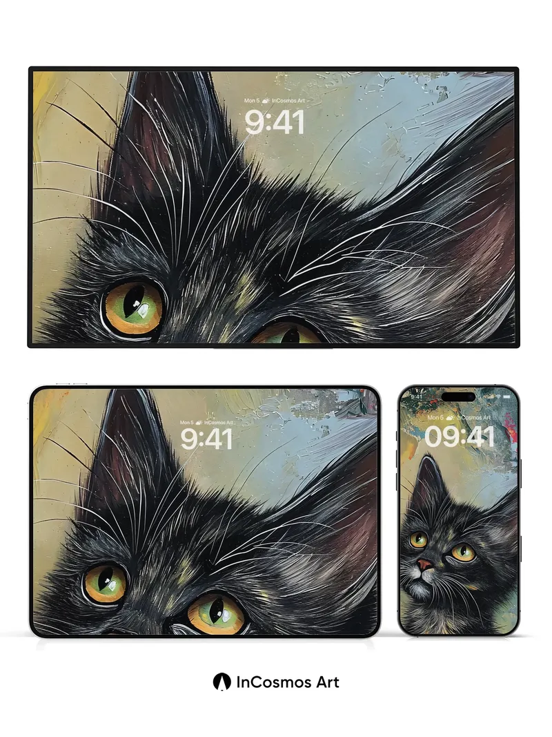 Whispering Fur Wallpaper with Golden Eyes