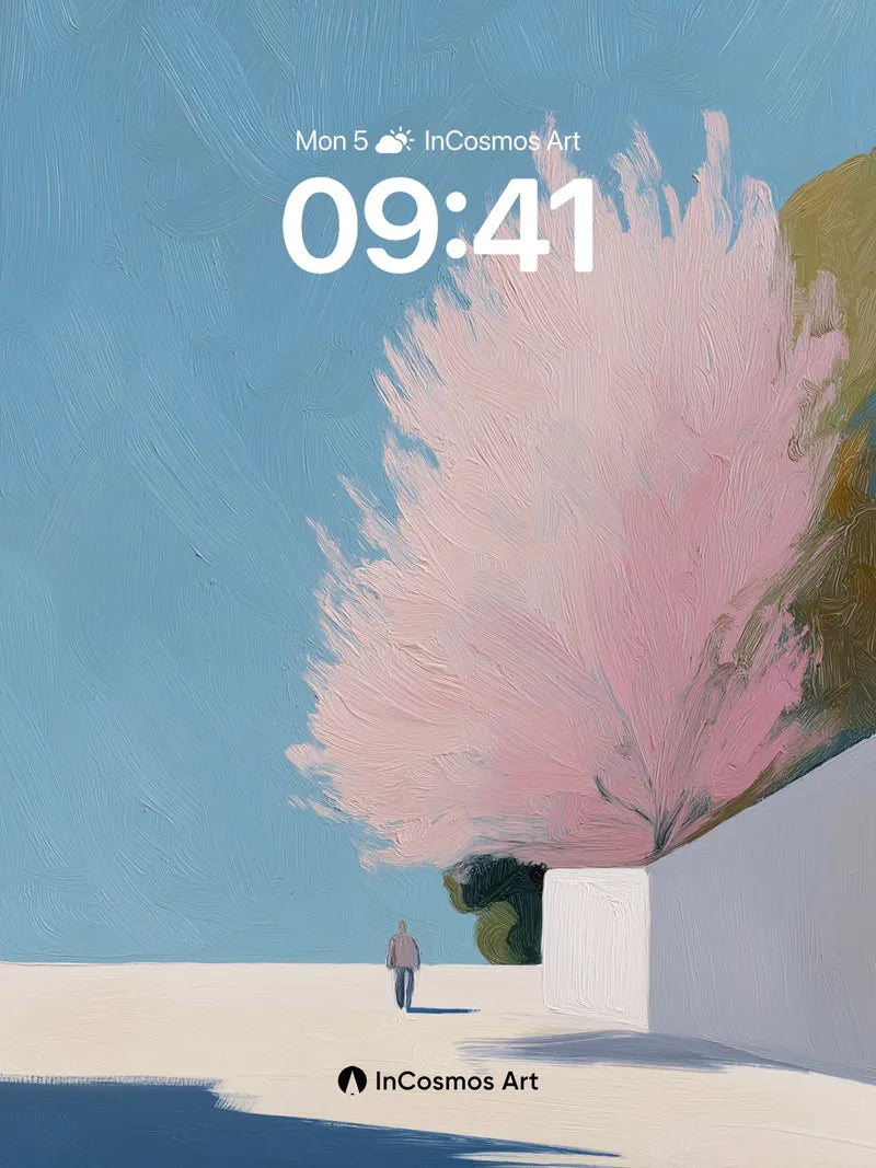 Serenity Bloom Wallpaper with Cherry Canopy