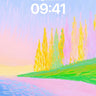 Pastel Mirage Wallpaper with Chromatic Trees wallpaper for iPhone, iPad & Mac