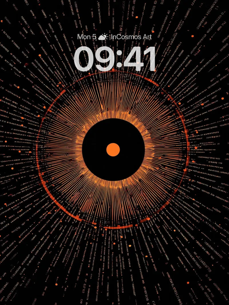 Coded Eye Wallpaper with Digital Pupils