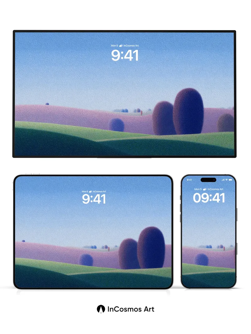 Serene Horizon Wallpaper with Velvet Hills