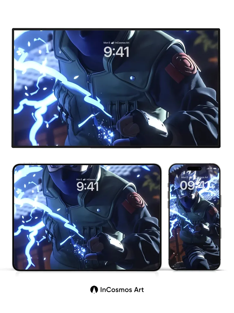 Thunderclad Ninja Wallpaper with Electric Veins