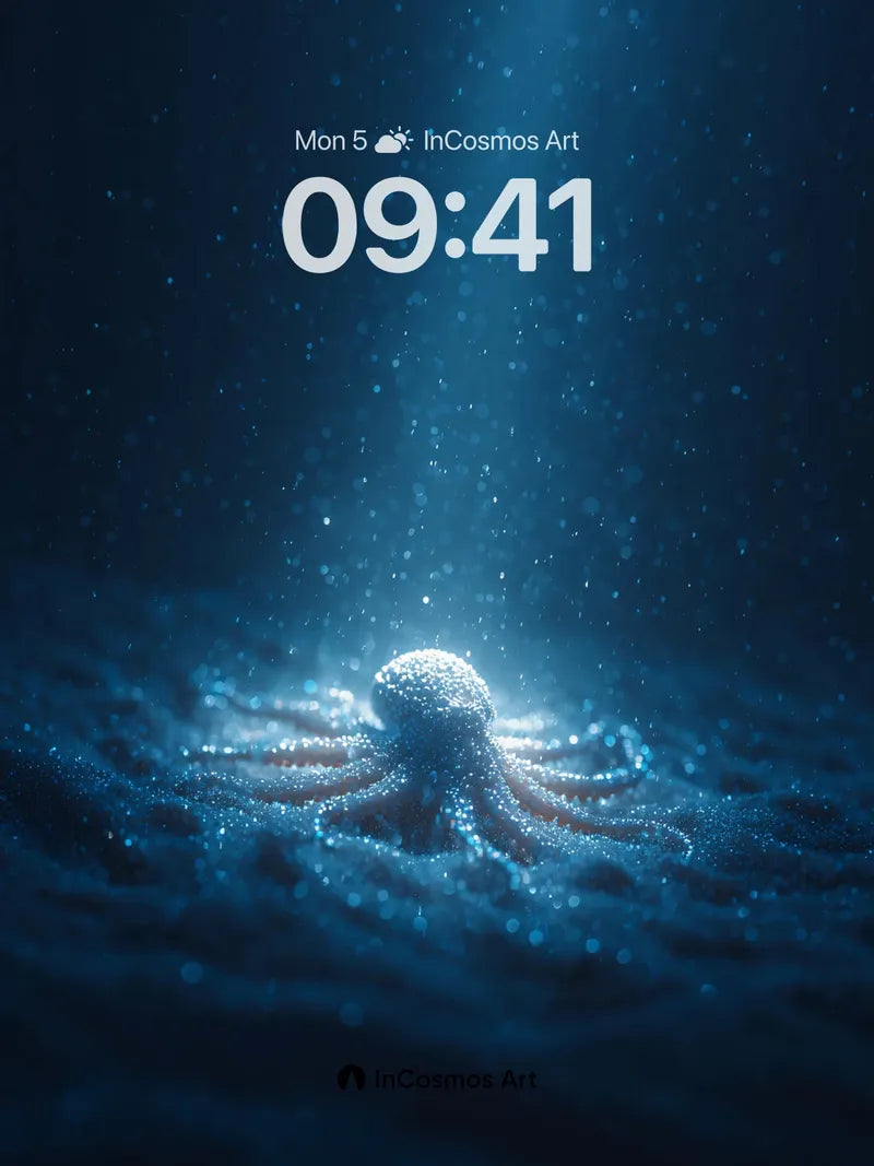 Luminous Abyss Wallpaper with Hidden Currents wallpaper for iPhone, iPad & Mac