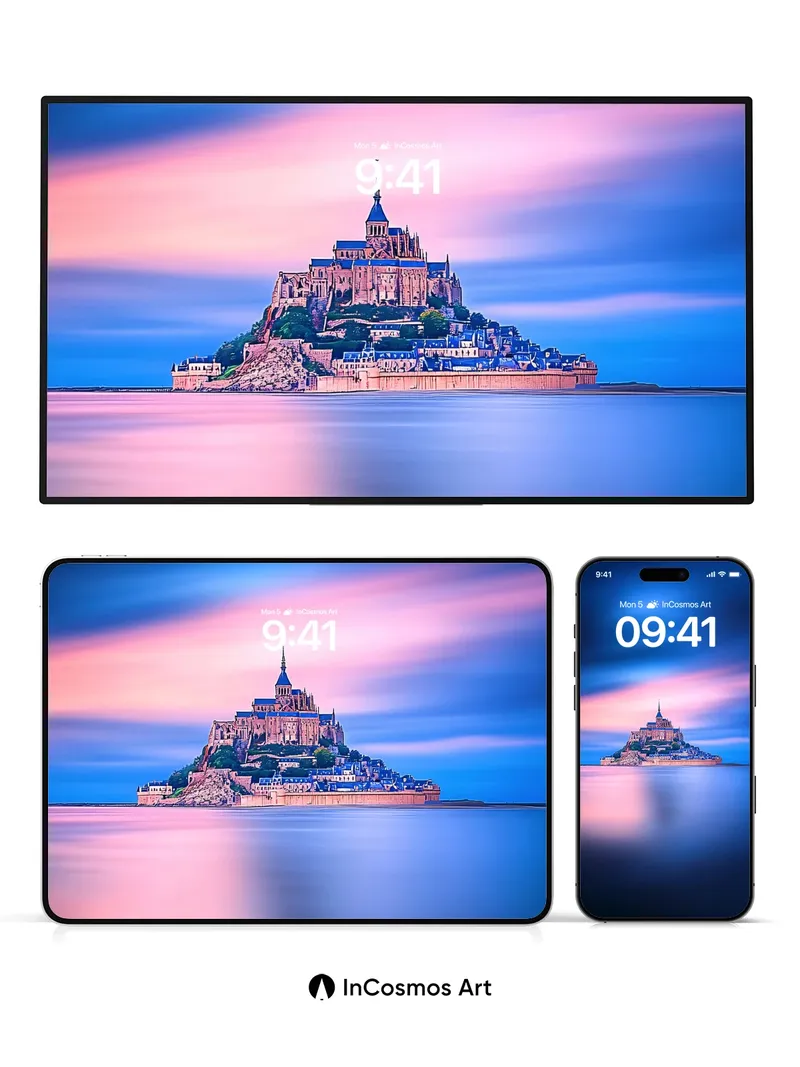 Serenity Mirage Wallpaper with Floating Cathedral