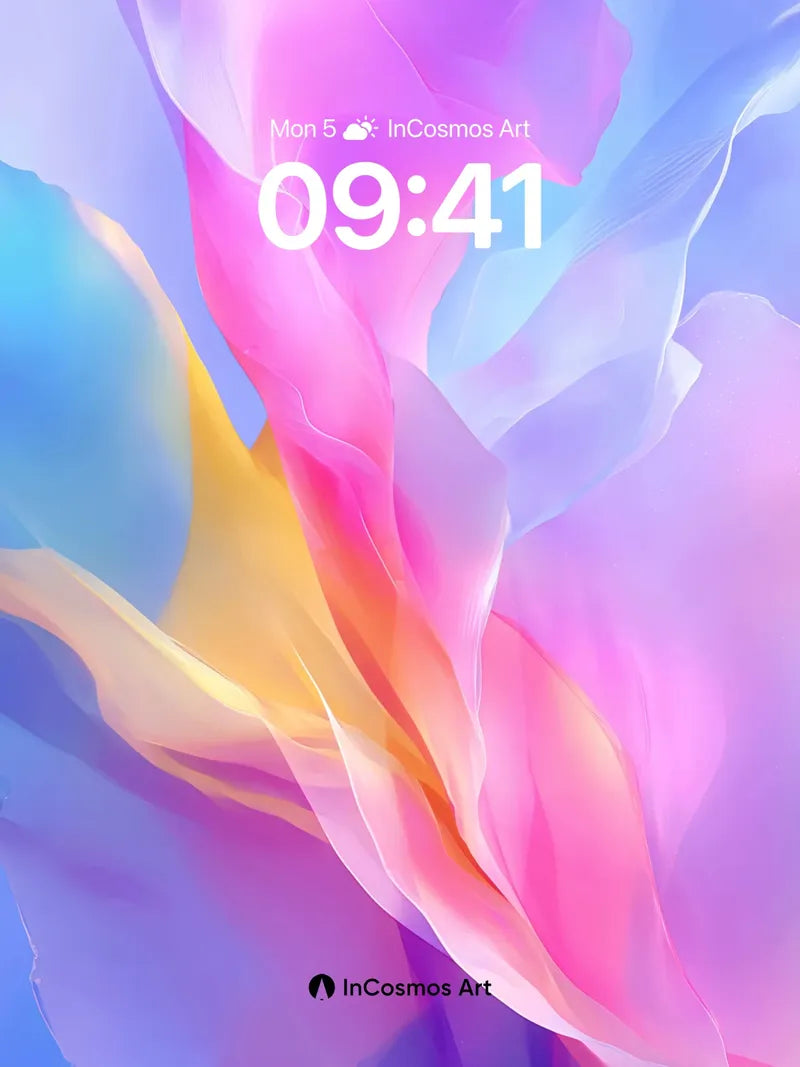 Luminous Drift Wallpaper with Ethereal Veils