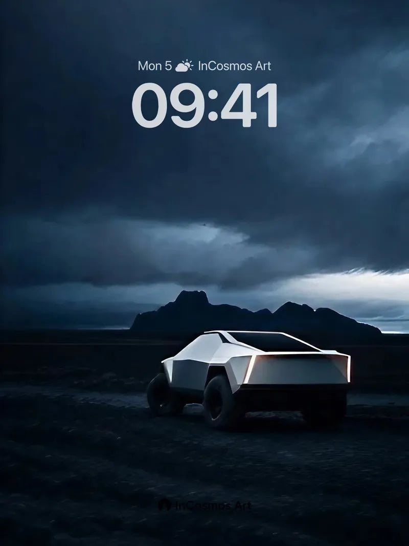 Futurist Desert Wallpaper with Angular Light