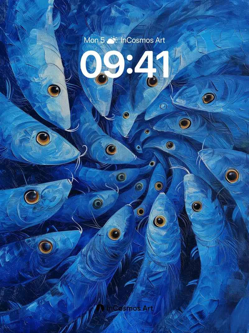 Spiral Abyss Wallpaper with Living Blue Eyes