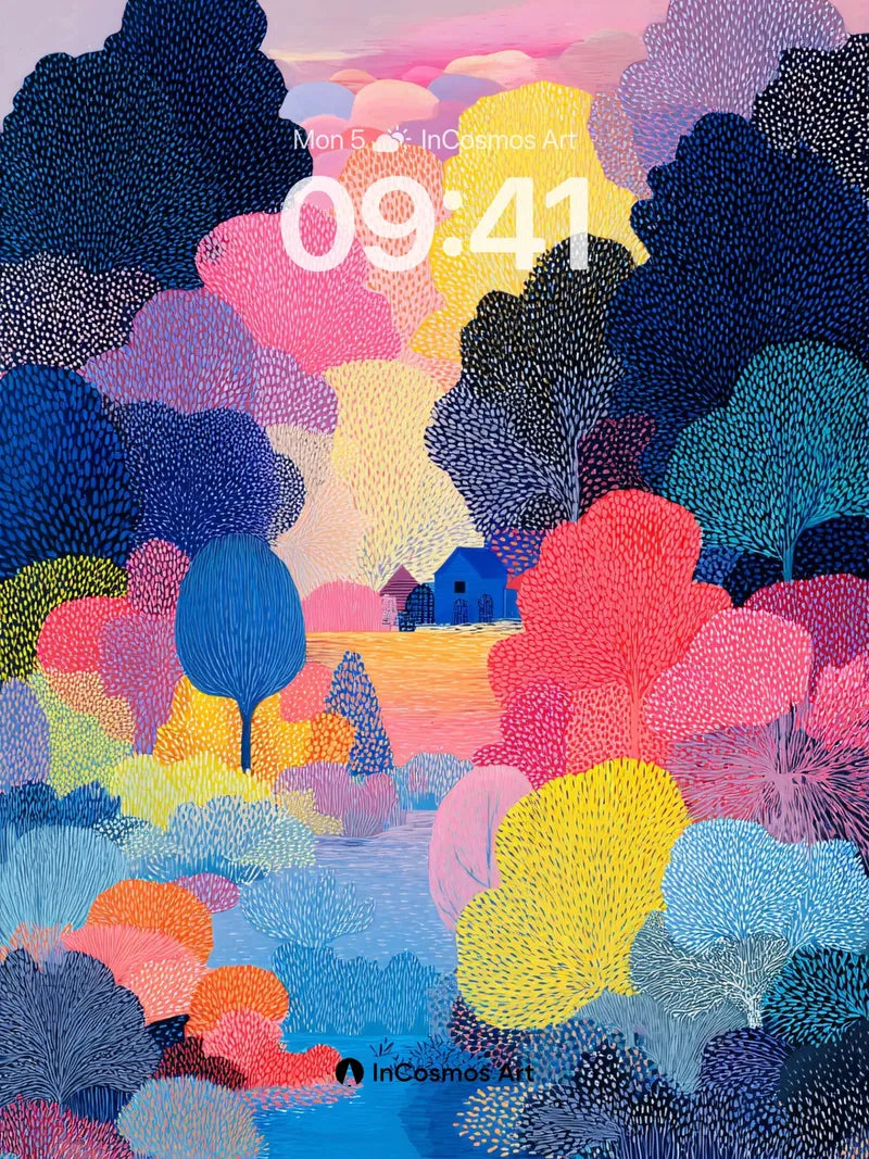 Whimsical Forest Wallpaper with Dreamy Haze wallpaper for iPhone, iPad & Mac