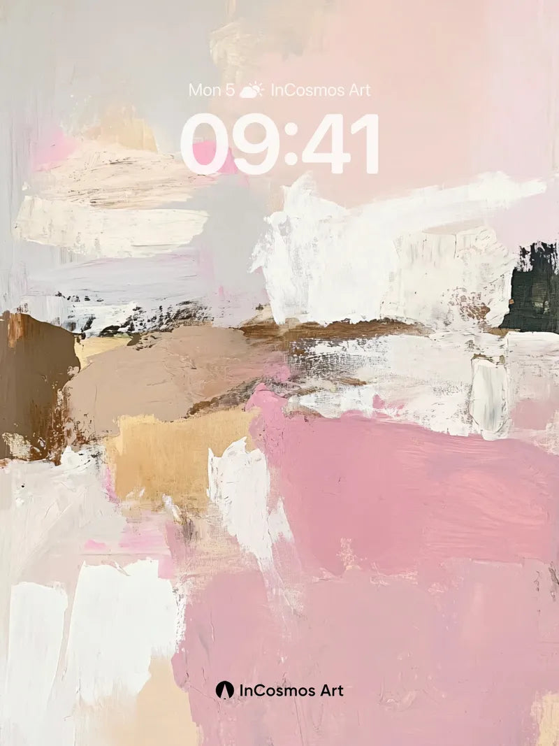 Soft Hush Abstract Wallpaper with Whispering Brushstrokes