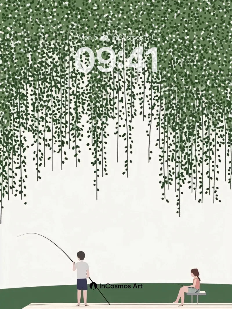 Serenity Under Willow Wallpaper with Quiet Moments